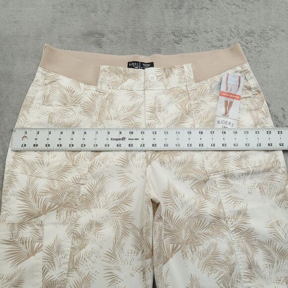 Riders By Lee Capri Pants Women's 18M Floral Mid-Rise Cargo Skimmer 17" Inseam - Picture 5 of 15